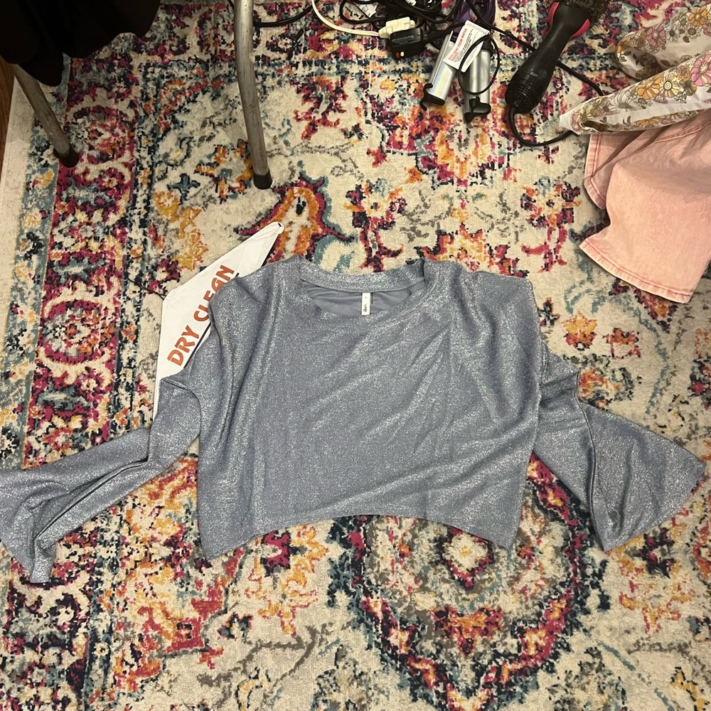 Blue sequin top!